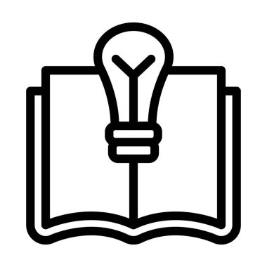 Bilgi Vektörü İllüstrasyon Satırı Simgesi Tasarımı