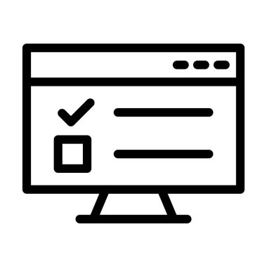 Çevrimiçi Araştırma Vektörü Resmetme Satırı Simgesi Tasarımı