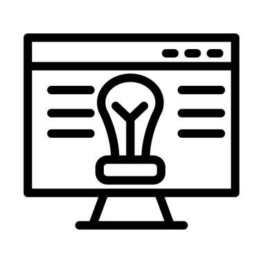 Çevrimiçi Rota Vektörü Resmetme Satırı Simgesi Tasarımı