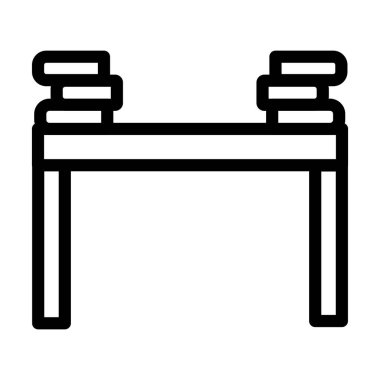 Kitap Yığını Vektör Resmetme Satırı Simgesi Tasarımı