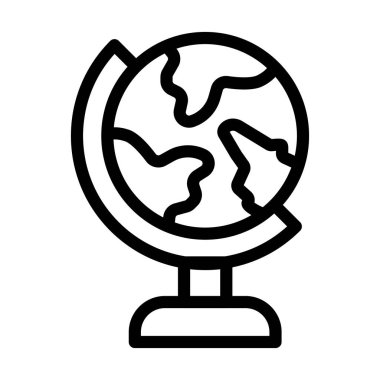 Coğrafya Vektörü Resmetme Satırı Simgesi Tasarımı