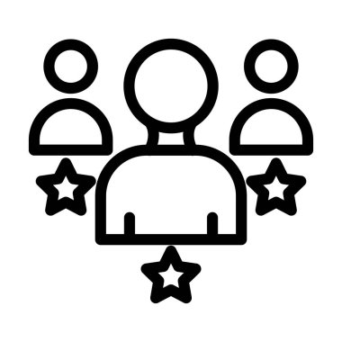 Takım çalışması Vektör İllüstrasyon Satır Simgesi Tasarımı