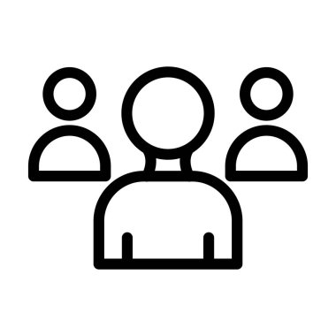 Takım Vektörü İllüstrasyon Satır Simgesi Tasarımı