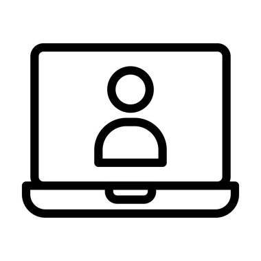 Yönetim Vektörü İllüstrasyon Satırı Simge Tasarımı