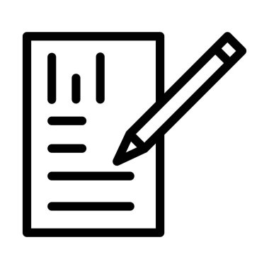 Rapor Vektörü Resmetme Satırı Simgesi Tasarımı