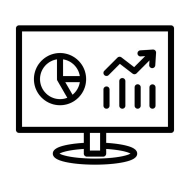 Gösterge Paneli Vektör İllüstrasyon Satır Simgesi Tasarımı