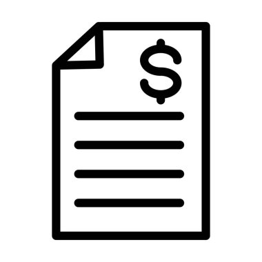 Mali Bilgi Vektörü Resmetme Satırı Simgesi Tasarımı