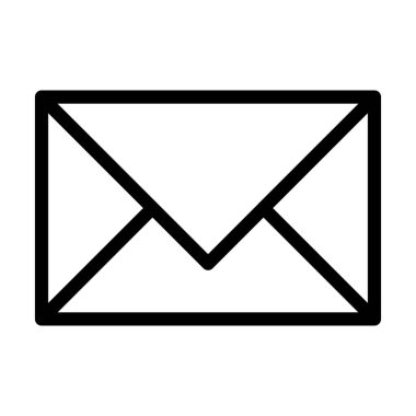 E- posta Vektörü İllüstrasyon Satır Simgesi Tasarımı