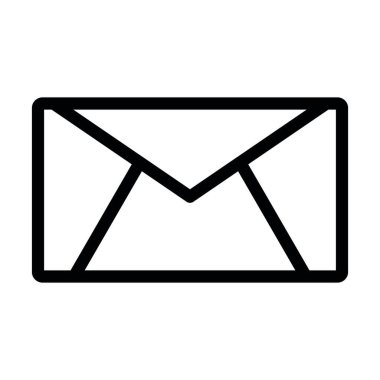 E- posta Vektörü İllüstrasyon Satır Simgesi Tasarımı