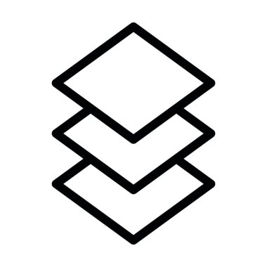 Yığın Vektörü Resmetme Satırı Simgesi Tasarımı