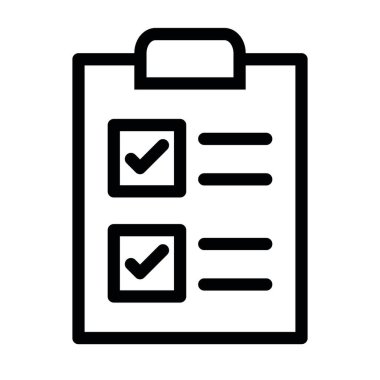 Kontrol Listesi Vektör Resmetme Satırı Simgesi Tasarımı