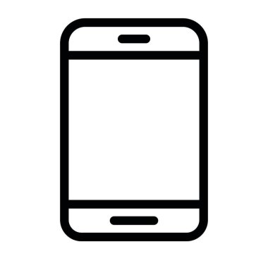 Akıllı Telefon Vektör İllüstrasyon Satır Simgesi Tasarımı