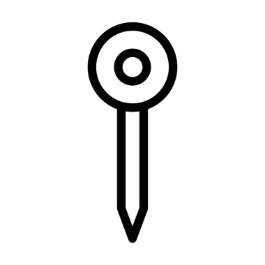 Konum Pin Vektörü Resmetme Satırı Simgesi Tasarımı