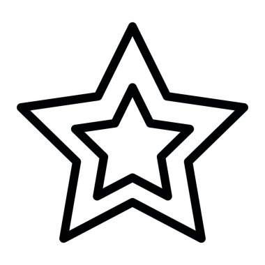 Yıldız Vektörü Resmetme Satırı Simge Tasarımı