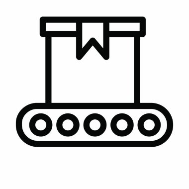 Üretim Vektörü İllüstrasyon Satırı Simge Tasarımı