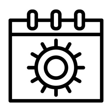 Zaman Yönetimi Vektör Resmetme Satırı Simgesi Tasarımı