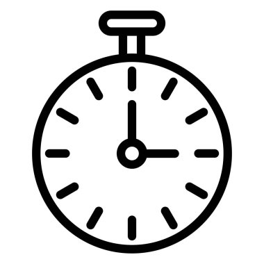 Cep Saati Vektör İllüstrasyon Satır Simgesi Tasarımı