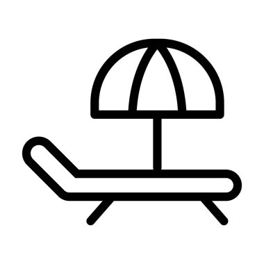 Yaz Vektörü İllüstrasyon Satırı Simge Tasarımı