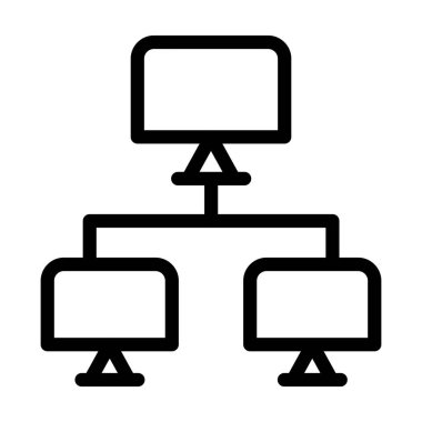 Paylaşımcı Vektör İllüstrasyon Satır Simgesi Tasarımı