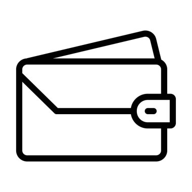 Çanta Vektörü İllüstrasyon Satır Simgesi Tasarımı