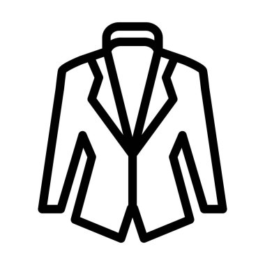 Damat Elbisesi Vektör İllüstrasyon Satırı Simge Tasarımı