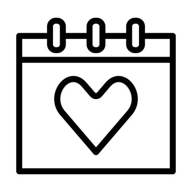 Düğün Günü Vektör Resmetme Satırı Simge Tasarımı