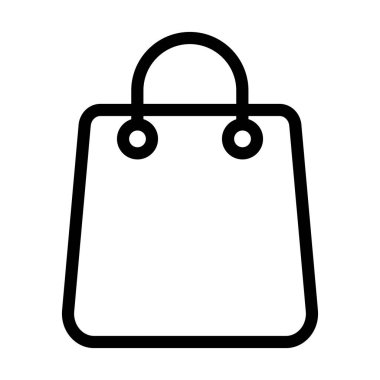 Alışveriş Torbası Vektör İllüstrasyon Satır Simgesi Tasarımı