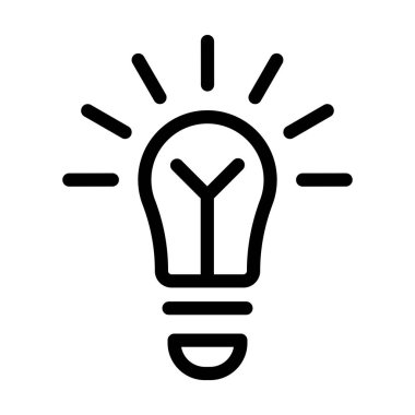 İlham Vektörü İllüstrasyon Satırı Simgesi Tasarımı