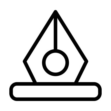 Anchor Point Vektör İllüstrasyon Satır Simgesi Tasarımı