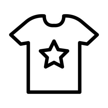 Gömlek Tasarımı Vektör İllüstrasyon Satırı Simge Tasarımı