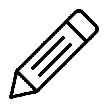 Kalem Vektörü İllüstrasyon Satırı Simgesi Tasarımı