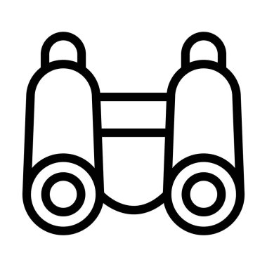 Dürbün Vektör Resmetme Satırı Simgesi Tasarımı