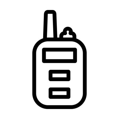 Walkie Talkie Vektör İllüstrasyon Satır Simgesi Tasarımı