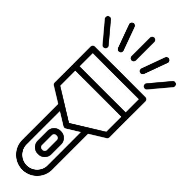 El feneri Vektörü Resmetme Satırı Simgesi Tasarımı