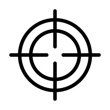 Hedef Vektör Resmetme Satır Simgesi Tasarımı