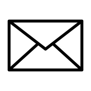 E- posta Vektörü İllüstrasyon Satır Simgesi Tasarımı