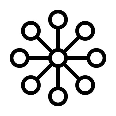 Ağ Vektörü Resmetme Satırı Simgesi Tasarımı