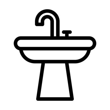 Batık Vektörü İllüstrasyon Satır Simgesi Tasarımı