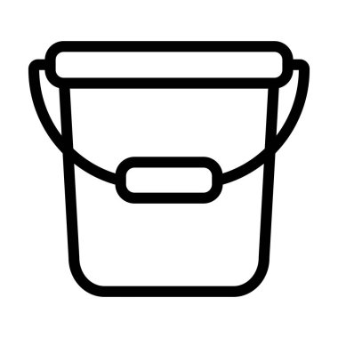 Su Kovası Vektör Resmetme Satırı Simge Tasarımı
