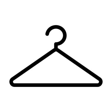Kumaş Askısı Vektör İllüstrasyon Satırı Simge Tasarımı