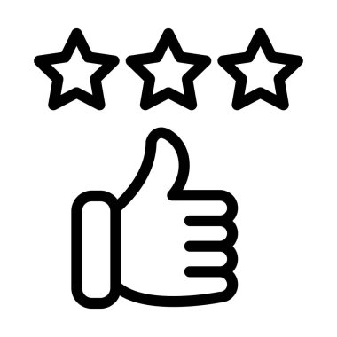 İyi Geri bildirim Vektörü Resmetme Satırı Simgesi Tasarımı