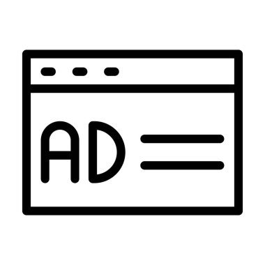 Reklam Vektörü Resmetme Satırı Simgesi Tasarımı