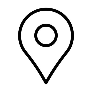 Konum Vektörü İllüstrasyon Satır Simgesi Tasarımı