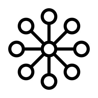 Ağ Vektörü Resmetme Satırı Simgesi Tasarımı