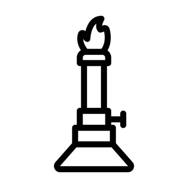 Yanıcı Vektör İllüstrasyon Satır Simgesi Tasarımı