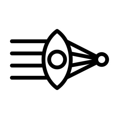 Optik Vektör İllüstrasyon Satır Simgesi Tasarımı