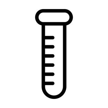 Test tübü Vektör İllüstrasyon Satır Simgesi Tasarımı