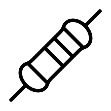 Direnç Vektörü Resmetme Satırı Simgesi Tasarımı