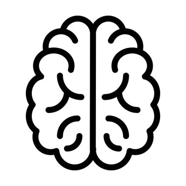 Nöroloji Vektörü İllüstrasyon Satır Simgesi Tasarımı