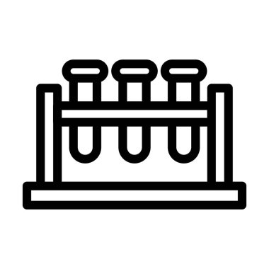 Fizik Vektörü İllüstrasyon Satır Simgesi Tasarımı